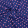 Ткань футер фиолетовая горошек