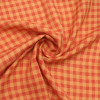 Сорочечная ткань оранжевая клетка