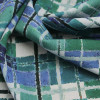 Ткань крепдешин сине-зеленая