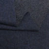 Пальтовая ткань черно-синяя меланж