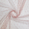 Ткань Сетка-Жаккард персиковая с люрексом