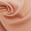 Плательная ткань жатка персиковая