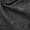 Пальтовая ткань жаккардовая черная цветочный принт