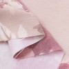 Портьерная ткань розовая растительный принт