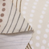 Мебельная ткань велюр бежево-коричневая круги