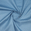 Плательная ткань серо-голубая клетка