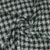 Ткань шанель черно-зеленая гусиная лапка