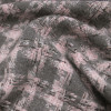 Ткань шанель серо-розовая гусиная лапка