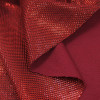 Трикотажная ткань красная металлик