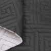 Курточная ткань Стежка геометрия черная