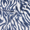 Мех искусственный бело-синий зебра