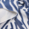 Мех искусственный бело-синий зебра