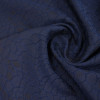 Пальтовая ткань жаккардовая темно-синяя