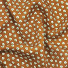 Ткань твил коричневая принт горошек