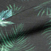 Ткань атласная иск. шелк черная цветочный принт
