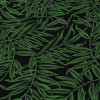 Плательная ткань льняная зеленая с рисунком
