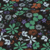 Ткань твил разноцветная цветочный принт