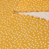 Ткань твил желтая принт горошек из вискозы