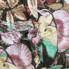 Пальтовая ткань жаккардовая цветочный мультипринт
