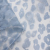Органза, бело-голубой принт