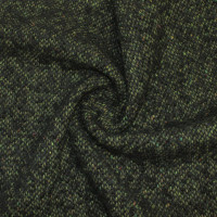 Пальтовая ткань черно-зеленая