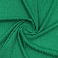 Трикотажная ткань Жаккард зеленая