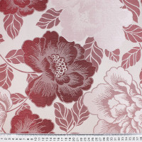 Мебельная ткань бледно-розовая цветочный принт