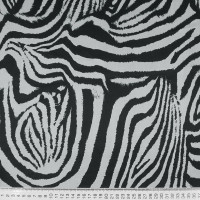Портьерная ткань бело-черная  принт зебра