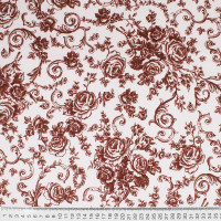 Мебельная ткань Велюр с цветочным принтом