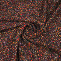 Ткань шанель черно-красная пестротканая