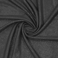 Трикотажная ткань черная Металлик