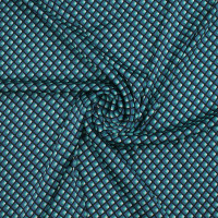 Ткань шелк искусственный петролевый принт