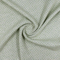 Костюмная ткань шанель, бело-зеленая клетка