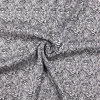 Ткань атласная иск. шелк черно-бежевая узорчатая