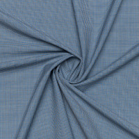 Костюмная ткань сине-бежевая гусиные лапки