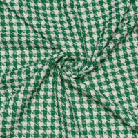 Ткань шанель желто-зеленая гусиная лапка