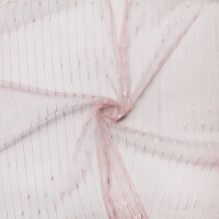 Ткань Сетка-Жаккард персиковая с люрексом