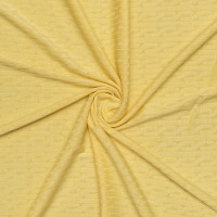 Трикотажная ткань жаккардовая желтая косы