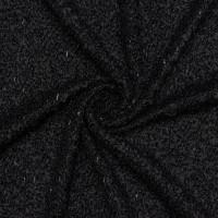 Трикотажная ткань пальтовая букле черная
