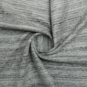 Трикотажная ткань пальтовая светло-серая вареная шерсть