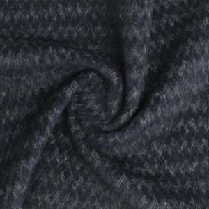 Пальтовая ткань сине-серая
