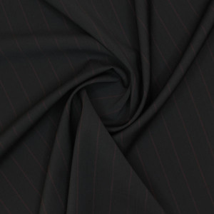 Костюмная ткань шерстяная Черное дерево полоска
