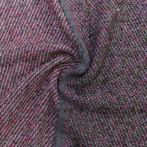 Пальтовая ткань розово-серая диагональ