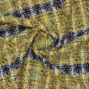 Ткань шанель желто-фиолетовая с люрексом