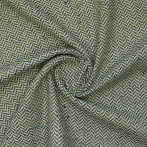 Пальтовая ткань серо-зеленая елочка
