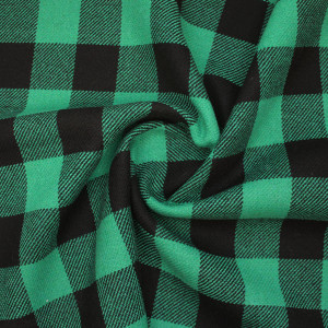 Пальтовая ткань черно-зеленая клетка 