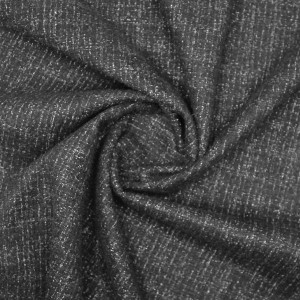 Пальтовая ткань черно-серая