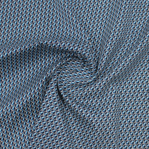 Ткань сатин из хлопка синяя диагональ