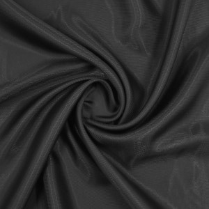 Подкладочная ткань жаккардовая  черная Вороново крыло