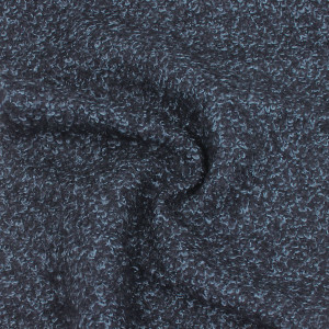 Пальтовая ткань синяя принт абстракция